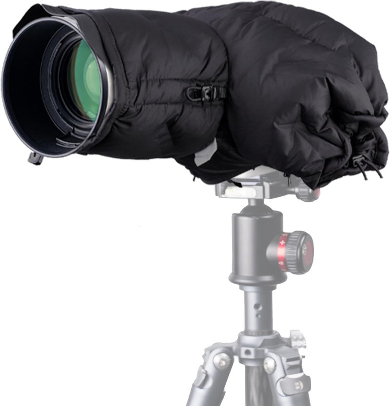 PGYTECH Camera Cold-Proof Warm Cover, Winter Cover Protector, Adjustable Snowproof and Waterproof Camera Lens Sleeve - Image 1